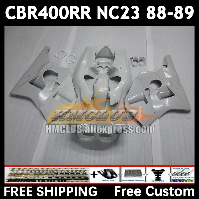 Body Kit For HONDA CBR400 CBR400RR RR NC23 pearl white 88 89 Years Bodywork 103No.7 CBR 400 RR CC 400RR 1988 1989 OEM Fairing