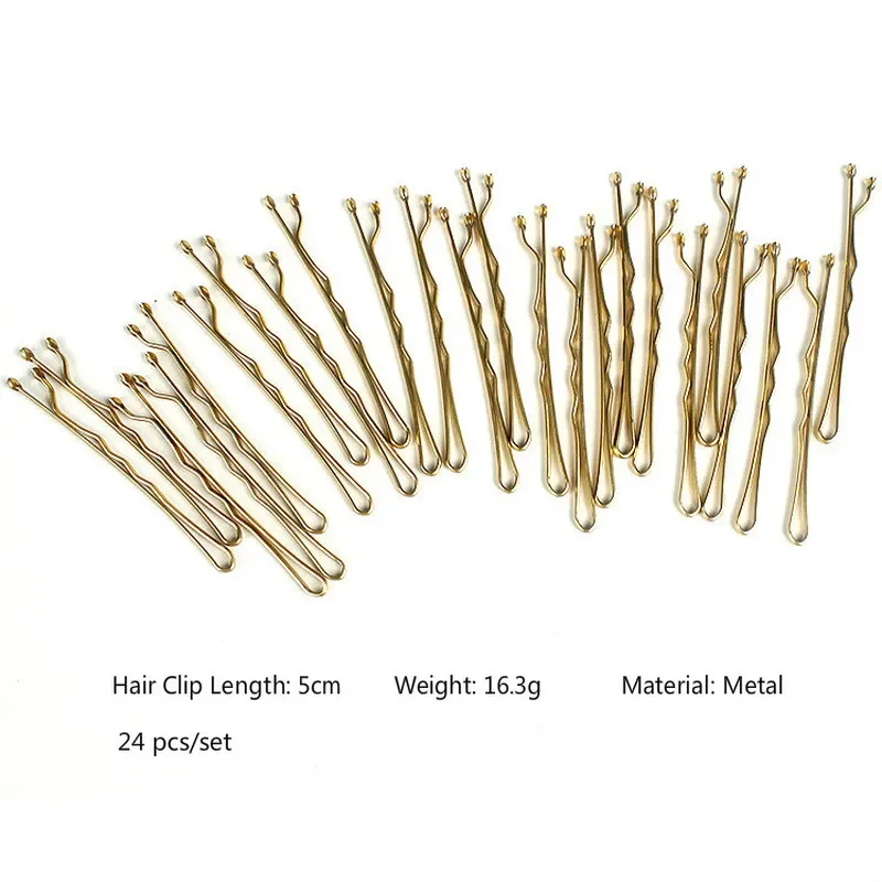 24 Pcs/set Hair Clip Ladies Hairpins Girls Hairpin Curly Wavy Grips Hairstyle Hairpins Women Bobby Pins Styling Hair Accessories