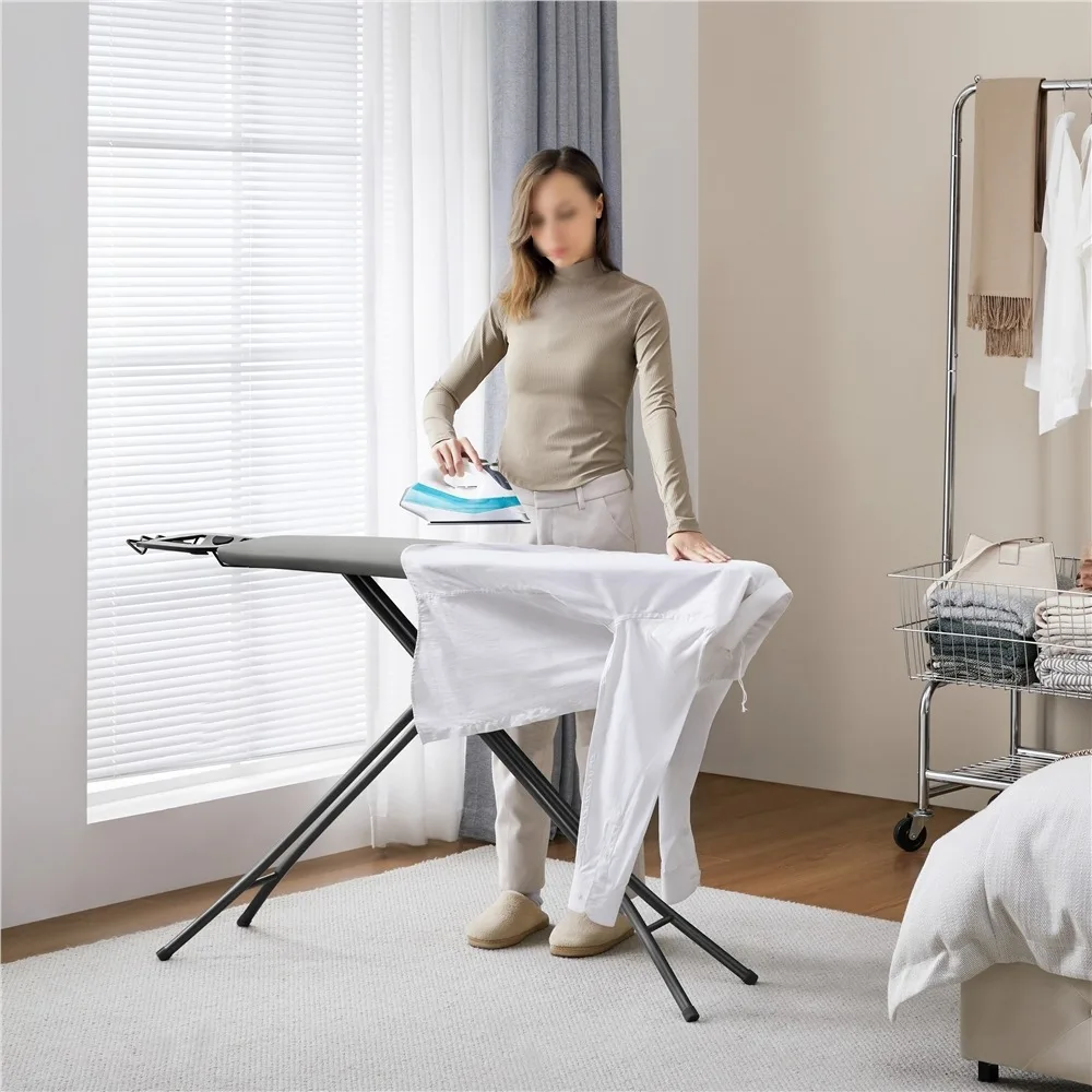 

Costoffs Ironing Board Full Size Adjustable & Foldable Iron Table with 4-Leg Stand and 4-Layer Pad, Portable Iron Board for Home
