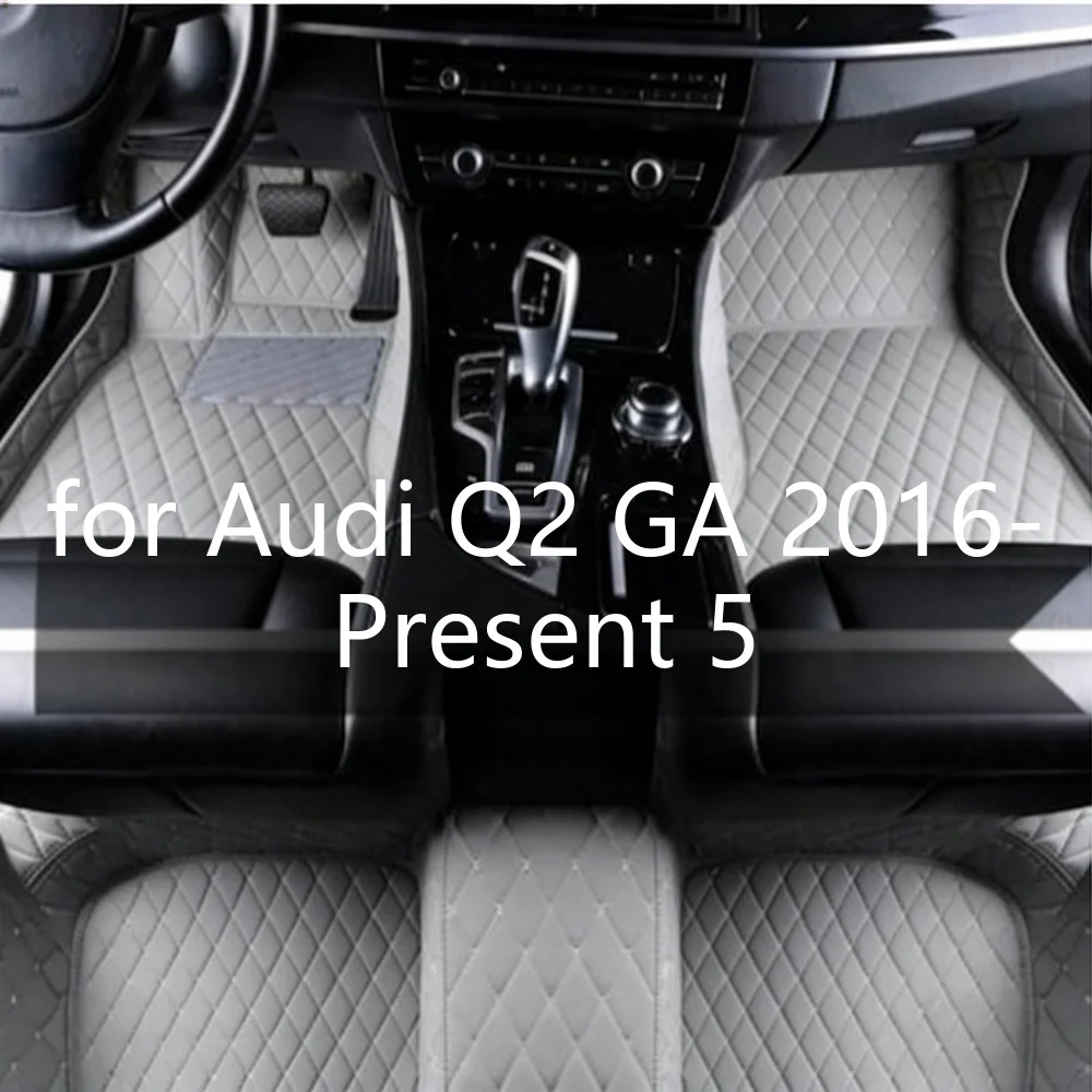 3D-Fußmatten mit vollständiger Rundumabdeckung, maßgefertigt für Audi Q2 GA 2016–heute, 5-Sitzer, TPE, verschleißfest, wasserdicht, EV-Auto-Innenraum-Fußmatten 2G61