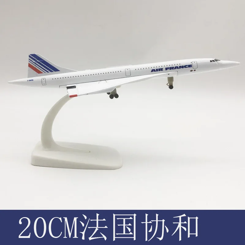 20CM Concorde Air France Airplane Model Airliner Alloy Diecast Air Plane Model Toys Collection Home Decor Miniatures Toy Plane