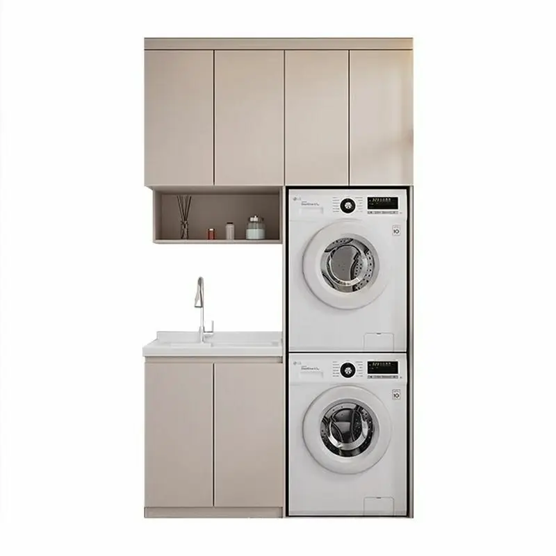 Balcony cabinet double stacked drum washing machine significant other washing machine