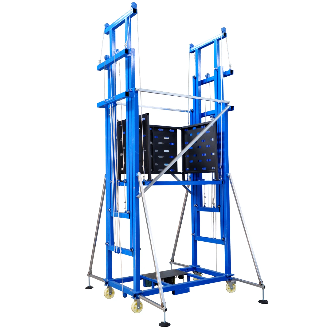 # New 500kg Steel Painter Folding Electric Suspension Scaffolding With Wire Rope And 3-Year Warranty For Building Material Shops