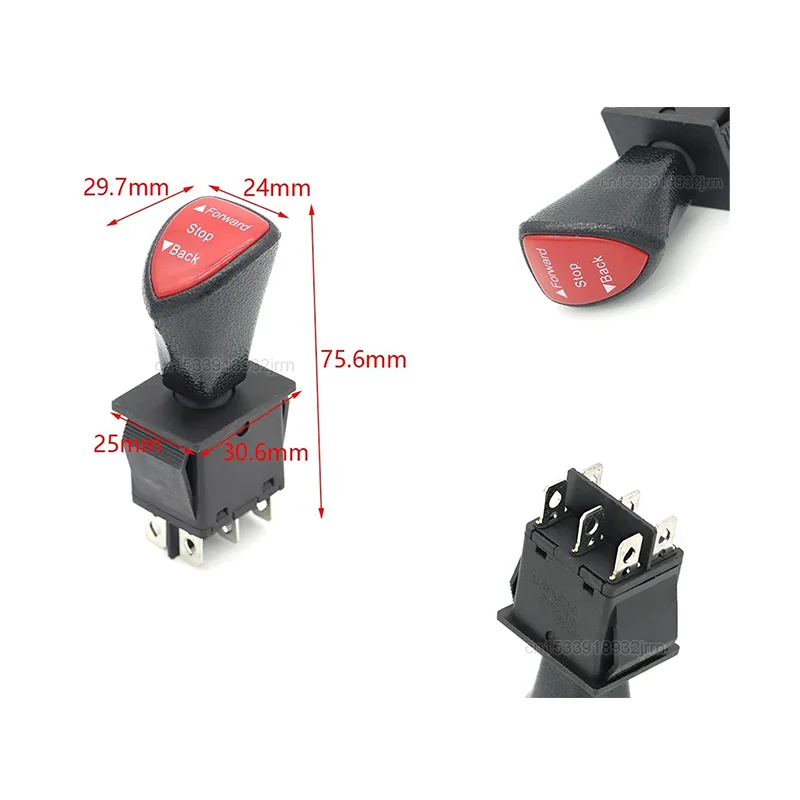 1Pcs 6Pin Latching Forward-Stop-Back Slide Toggle Switch KCD4-604 ，250V 16A  125V 20A Children's Toy，Car Accessories Replacement