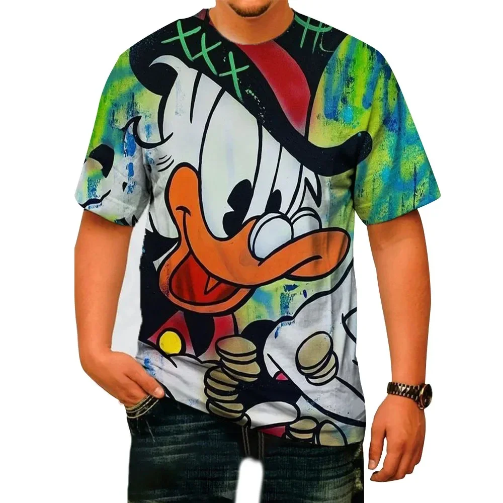 

Donald Duck Boy Girl T-shirt Disney Men's T-shirt 3D Printing Fashion Short Sleeve Oversized Men's T-shirt New Men's Clothing