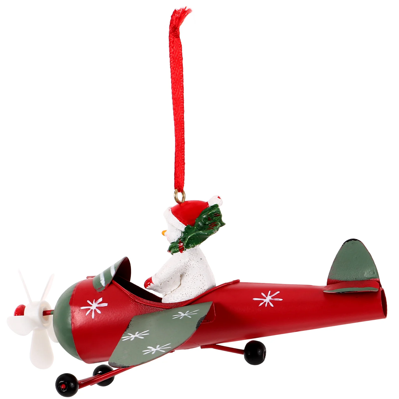 

Nordic Christmas Iron Aircraft Snowmen nament Xmas Tree Decoration Indoor Hanging Decorations Winter Party Festive Home