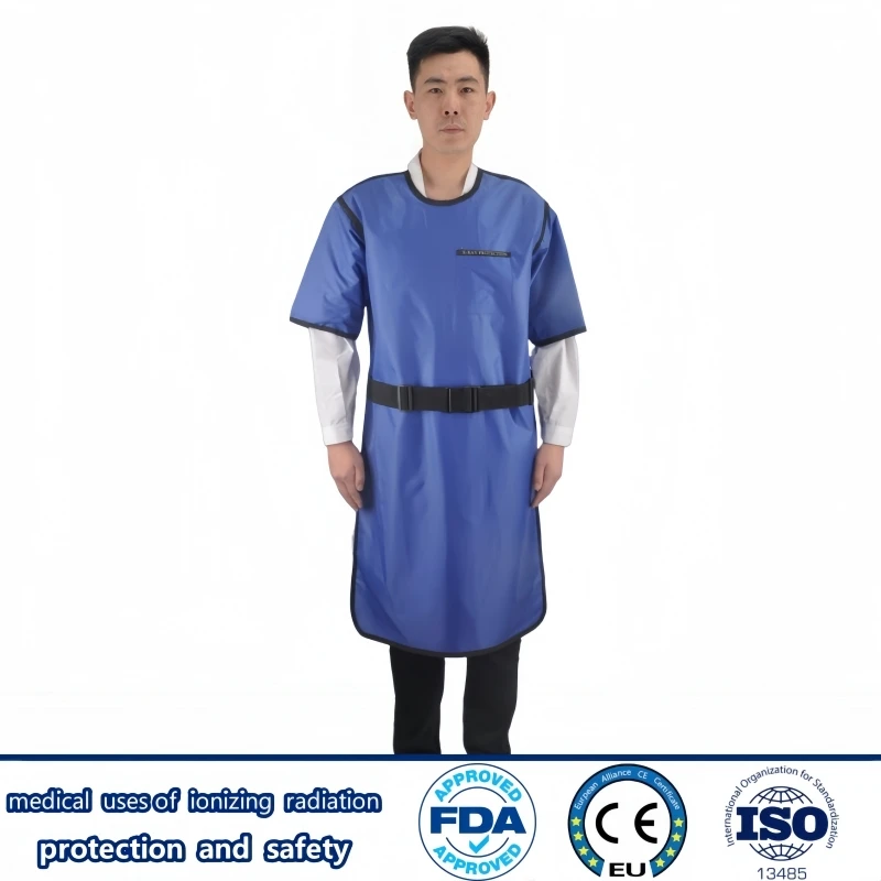 

X-ray gamma ray protective 0.35/0.5mmpb short sleeved double sided lead apron nuclear radiation protection loose lead clothing