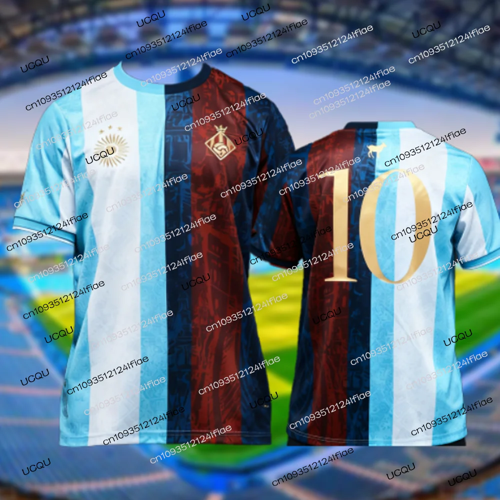 Neuheiten Messi Nr. 2025 10 Commemorative Edition Fußballtrikot für Erwachsene, Herren, Fußball-Sport-T-Shirt, Fußball-Trainingskleidung