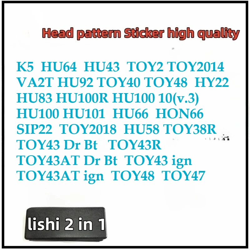 

1PCS Lishi 2-in-1 HU66 HU100 HON66 HU100R HU92 HY22 SIP22 TOY2018 HU58 TOY38R Lishi Pick Door Opening Tool Ganzua Vehicle Kit