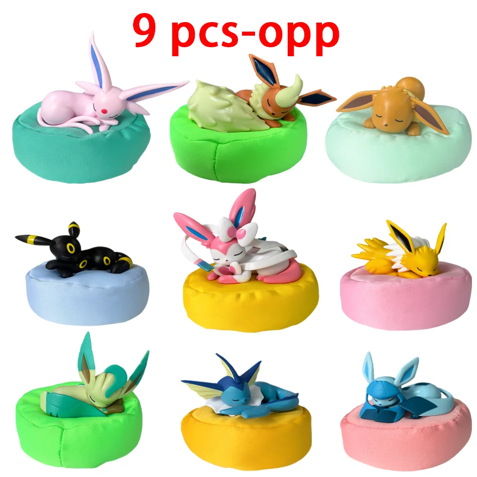 Anime Pokémon Blind Box Eevee Familie Schlaf-Serie Figuren 1-9 Stück Eevee Schlaf-Serie Handpositioniertes Spielzeug Geschenk für Freunde – Detail 10