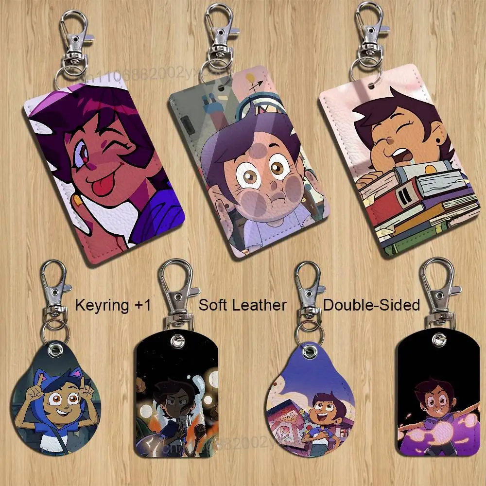 

COOL L-Luz T-The Owl House Card Holder Keychain Key Ring Door Lock Access Protective Case For Security Gift