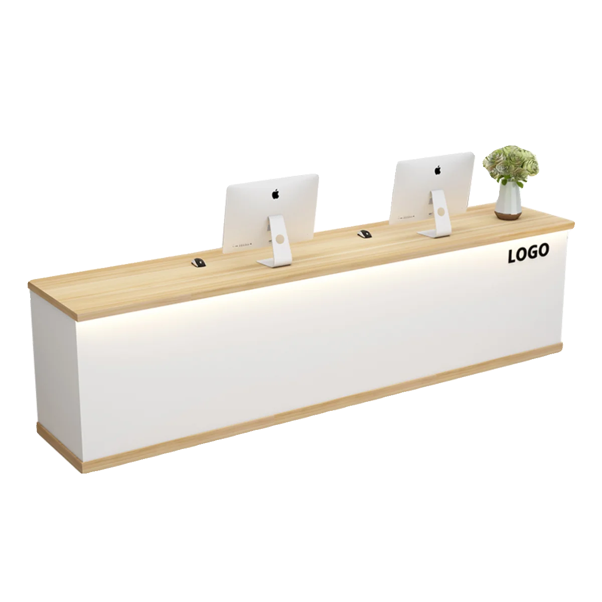 New Company Front Desk Reception Counter Store Small Modern Simple Graphic Intermediary Bar Table Clothing Store Customization