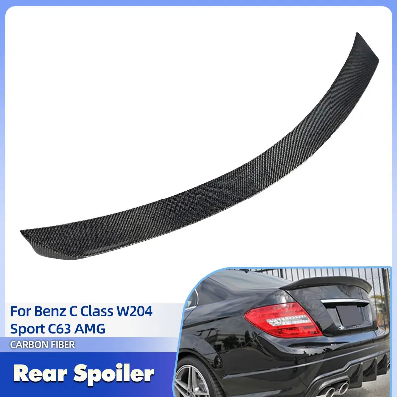 

Car Rear Trunk Spoiler Wings Carbon Fiber for Mercedes Benz C Class W204 Sport C63 AMG 4-Door 2008-2014 Rear Spoiler Wing Lip