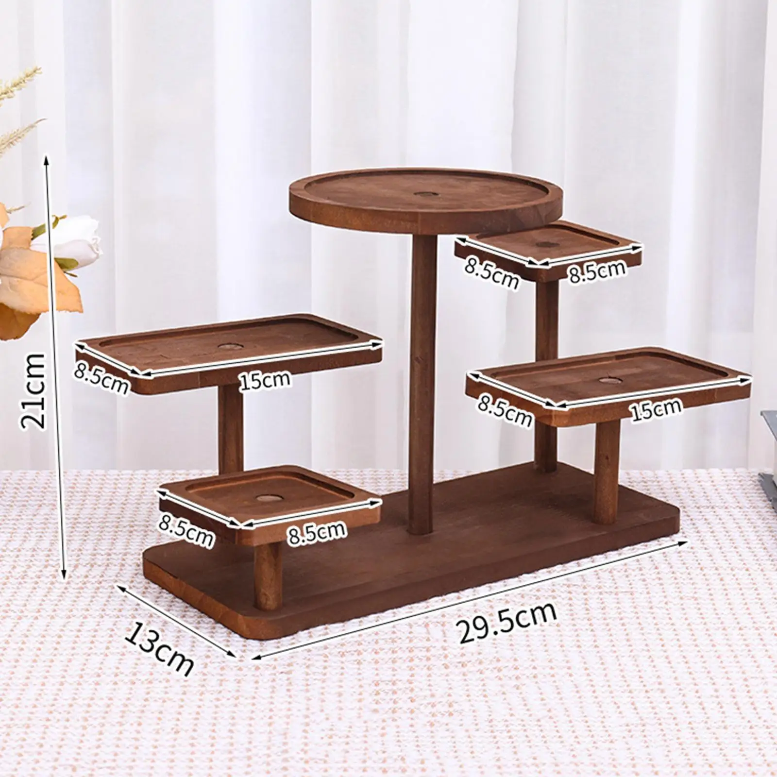 Display Riser Desktop Praktisch Stevig Houten Display Stand Rack voor Poppen Collectie Make-up Party Dessert Cupcake Parfum Figuur