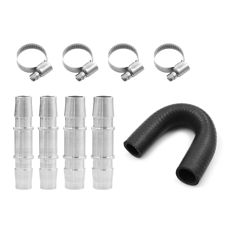 

NEW-626-001 Upgraded Aluminum Engine Heater Core Bypass Kit With 5/8In 3/4In Hose For Most Common Heater Hoses