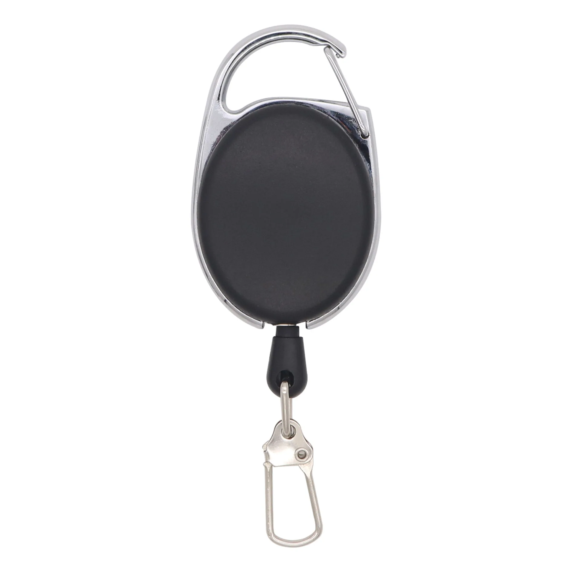 Retractable Badge Reel Heavy Duty Black Badge Reel for Nurse Hospital Office Supplies ID Lanyard Name Tag Card Badge Holder Gift