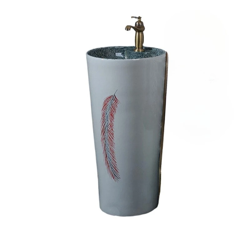 Creative column washbasin Outdoor washbasin Integrated floor-to-ceiling courtyard washbasin