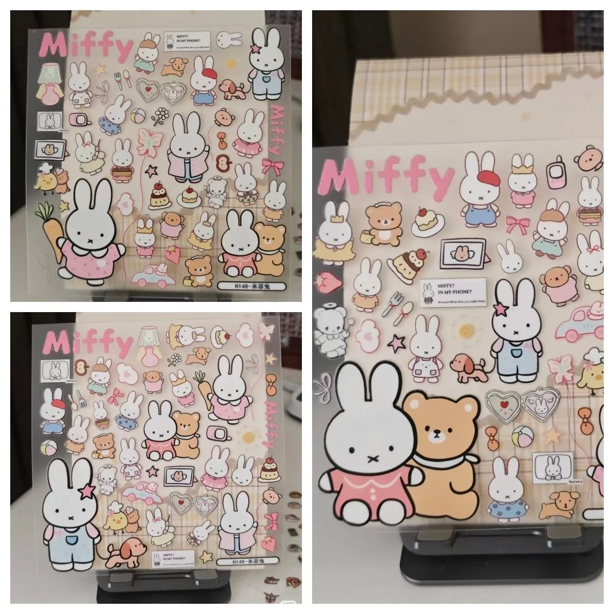 Kawaii Miffy Sticker Cartoon Cute Stickers Waterproof Goo Card Miffy DIY Notebook Water Bottle Phone Case Decorative Picture
