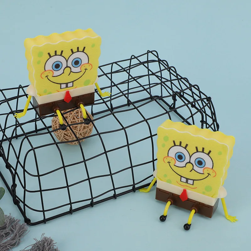 Spongebob Cartoon Cute Dishwashing Sponge Wall-mounted Asphalt Rack Creative Kitchen Supplies Can Be Used As A Gift