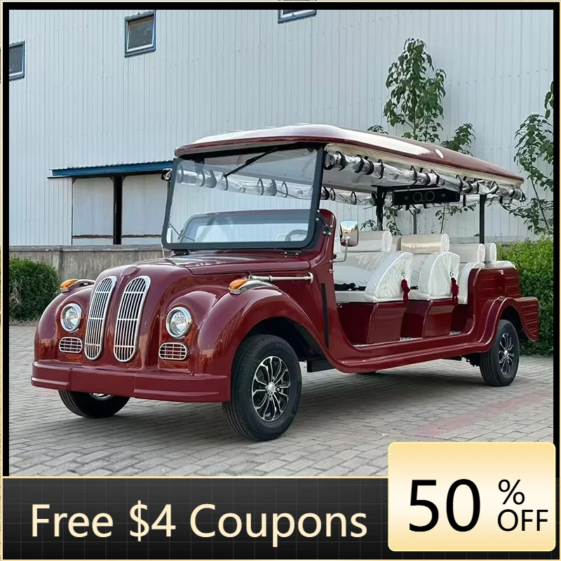 

Rs Classic white electric retro car, vintage car for sale, classic car, high quality sightseeing car, economy model