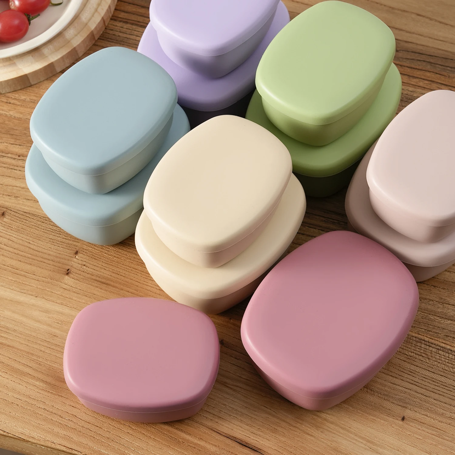 

2PCS Baby Tableware And Solid Feeding Kids Food Storage Box Containers With Lids Children Portable Kids Dinner Box Baby Stuff