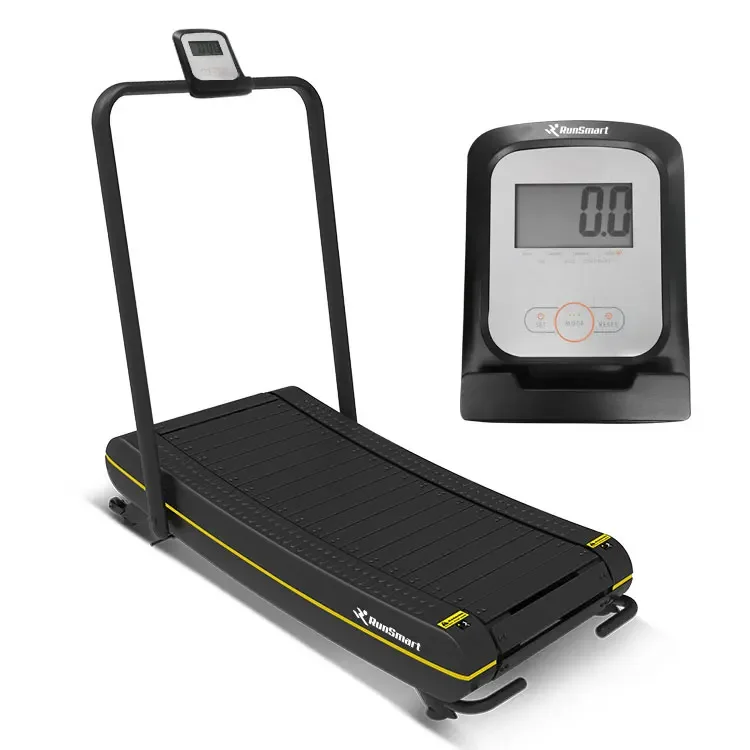 

China thin foldable mini curved treadmill manual self-powered woodway portable body strong curved walking treadmills for home