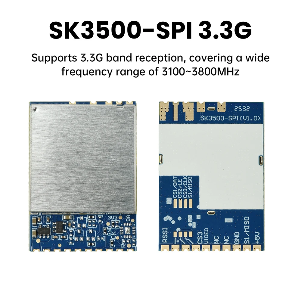 

SK3500-SPI 3.3G Image Transmission Module FPV Analog Wireless Audio and Video Transmission Reception Module 3100-3800MHz