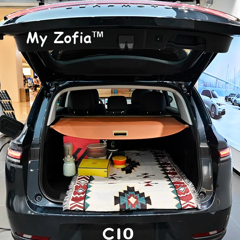 

Car Rear Trunk Privacy Curtain Security Shield Cargo Cover Luggage Curtain Waterproof Accessories For Leapmotor C10 2024 2025