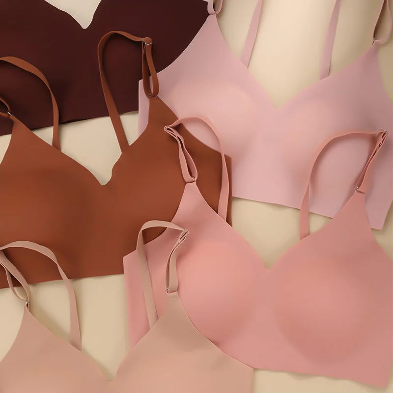 حمالة صدر صيفية موديل 2025 مقطوعة بالليزر بدون خياطة حمالة صدر أساسية قصيرة من Por Mayor مبطنة للنساء حمالة صدر من الحرير الجليدي بدون خياطة #5