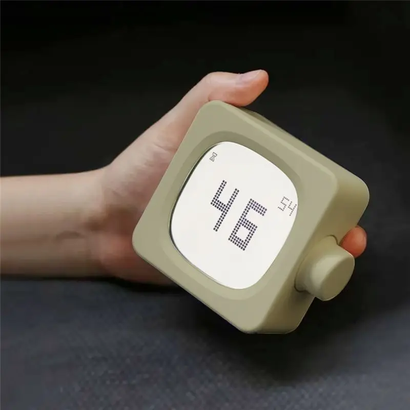 Y42A-New Block Small Alarm Clock Novelty Student Clock Bedroom Bedside Office Electronic Clock Wake Up Lamp Charging