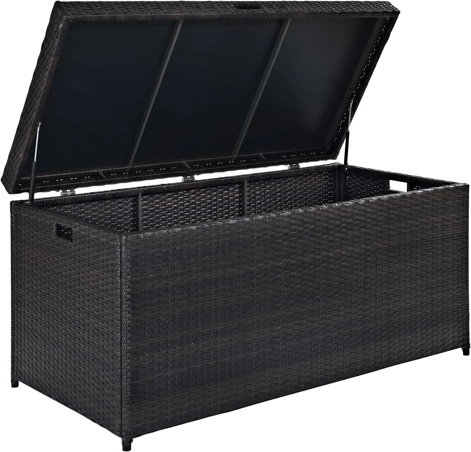 CO7300-BR Palm Harbor Outdoor Wicker Storage Bin, Brown