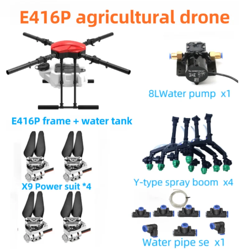 EFT E416P 16l 16kg agricultural spray rack kit four-axis foldable quadcopter with Hobbywing X9 power system