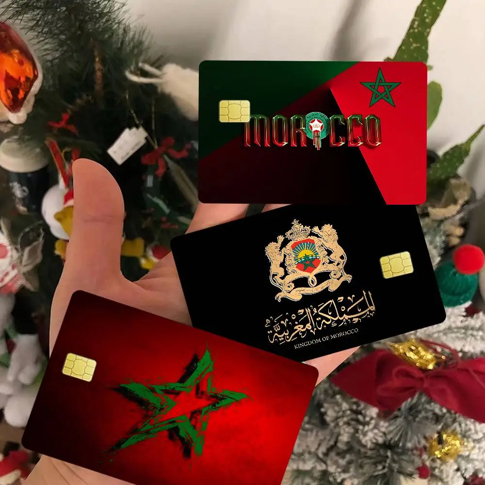 المغرب خريطة العلم 100٪ حار بيع أمين الائتمان الخصم البنك بطاقة حافلة بطاقة فيلم الجلد ملصق #1