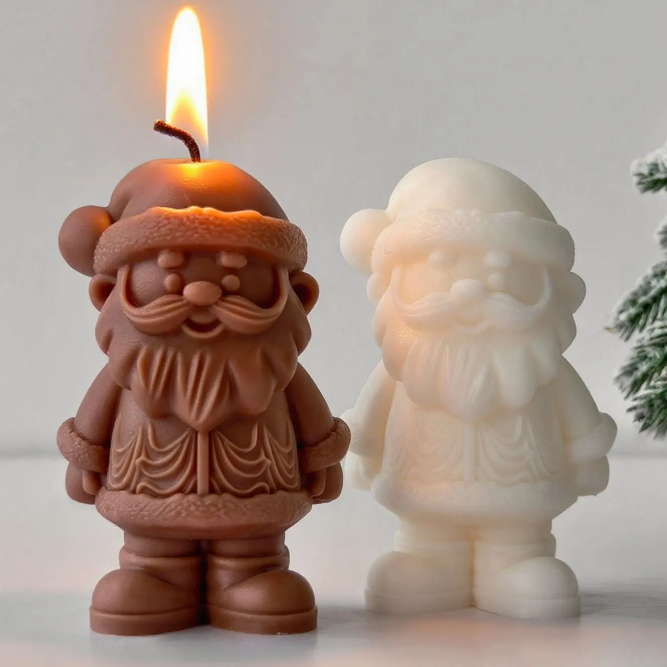 

3D Santa Claus Silicone Candle Mold Handmade Christmas Aroma Candle Making Supplies Crafts Gypsum Resin Molds