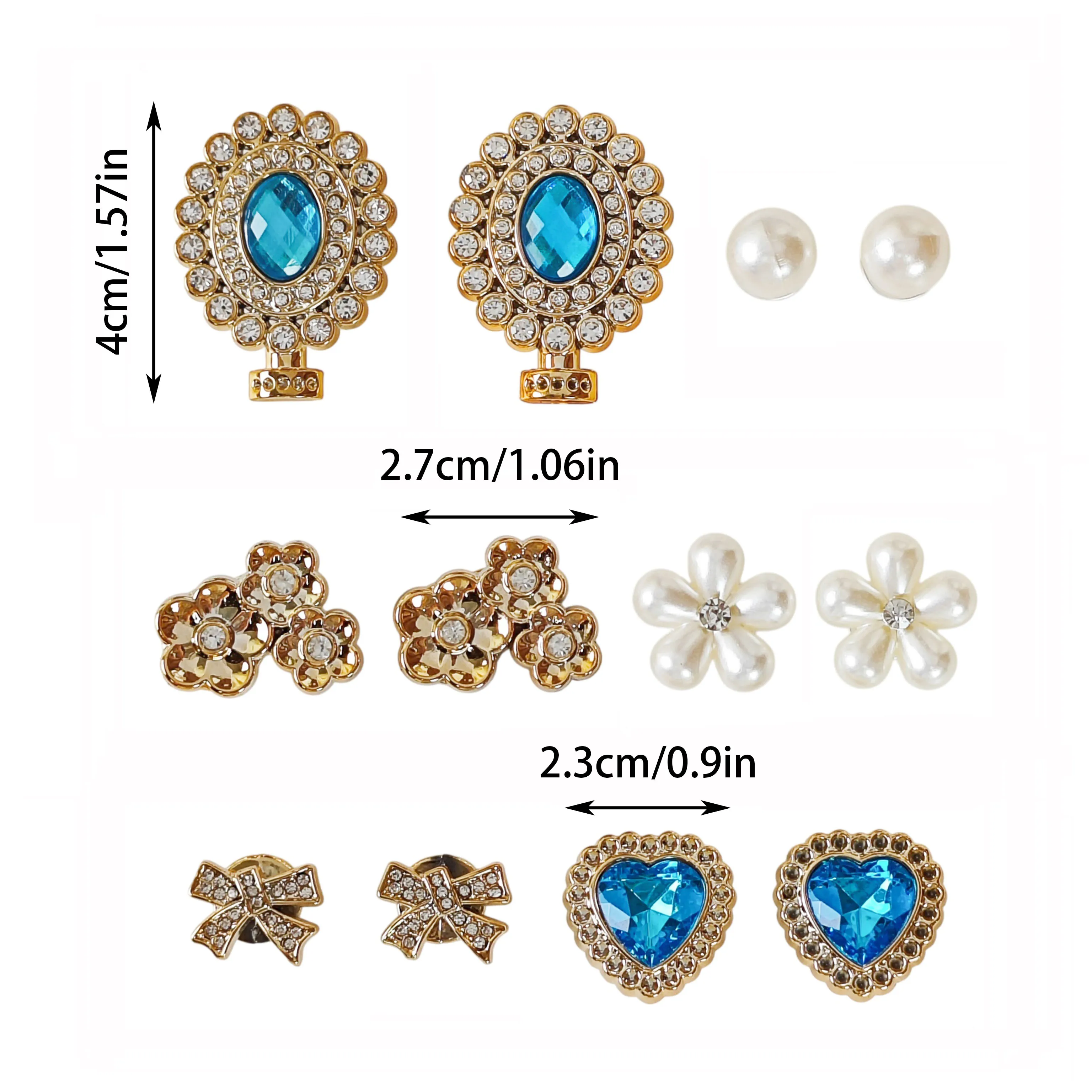 12Pcs DIY Shoe Decoration Charms: Glittering Diamond Perfume Bottles, Hearts, Flowers, Bows, Imitation Pearl Decorative Buckles, Non-Metal Lightweight Material, Y2K Fashion Versatile Cute Personality Accessories for Men and Women, Suitable for Eva Beach Shoes, Sandals, Removable Shoe Decorations, Holiday Gifts