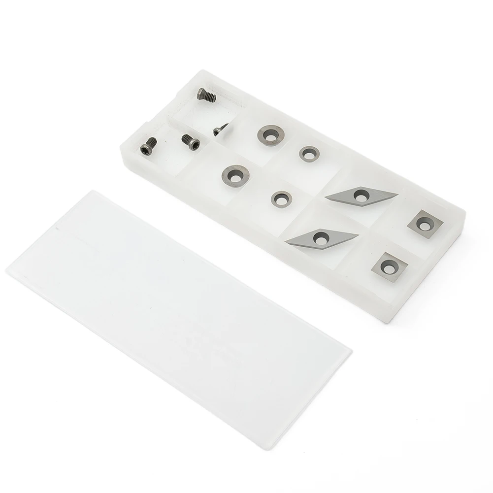 

8Pcs Carbide Tool Inserts for Wood Lathe Featuring Square and Round Shapes for Diverse Woodworking Applications