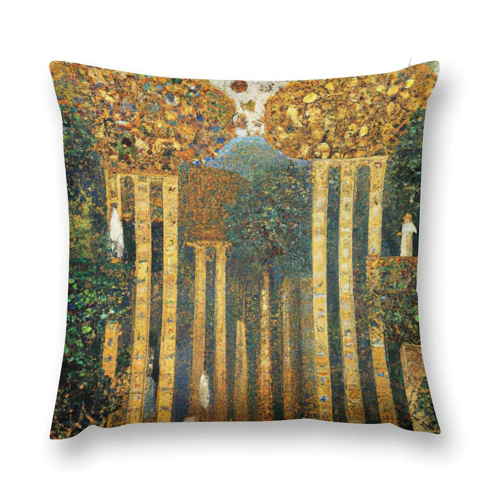 Gustav Klimt Hanging Gardens of Babylon Throw Pillow Decorative Cushions christmas pillow case Custom Cushion Photo pillow