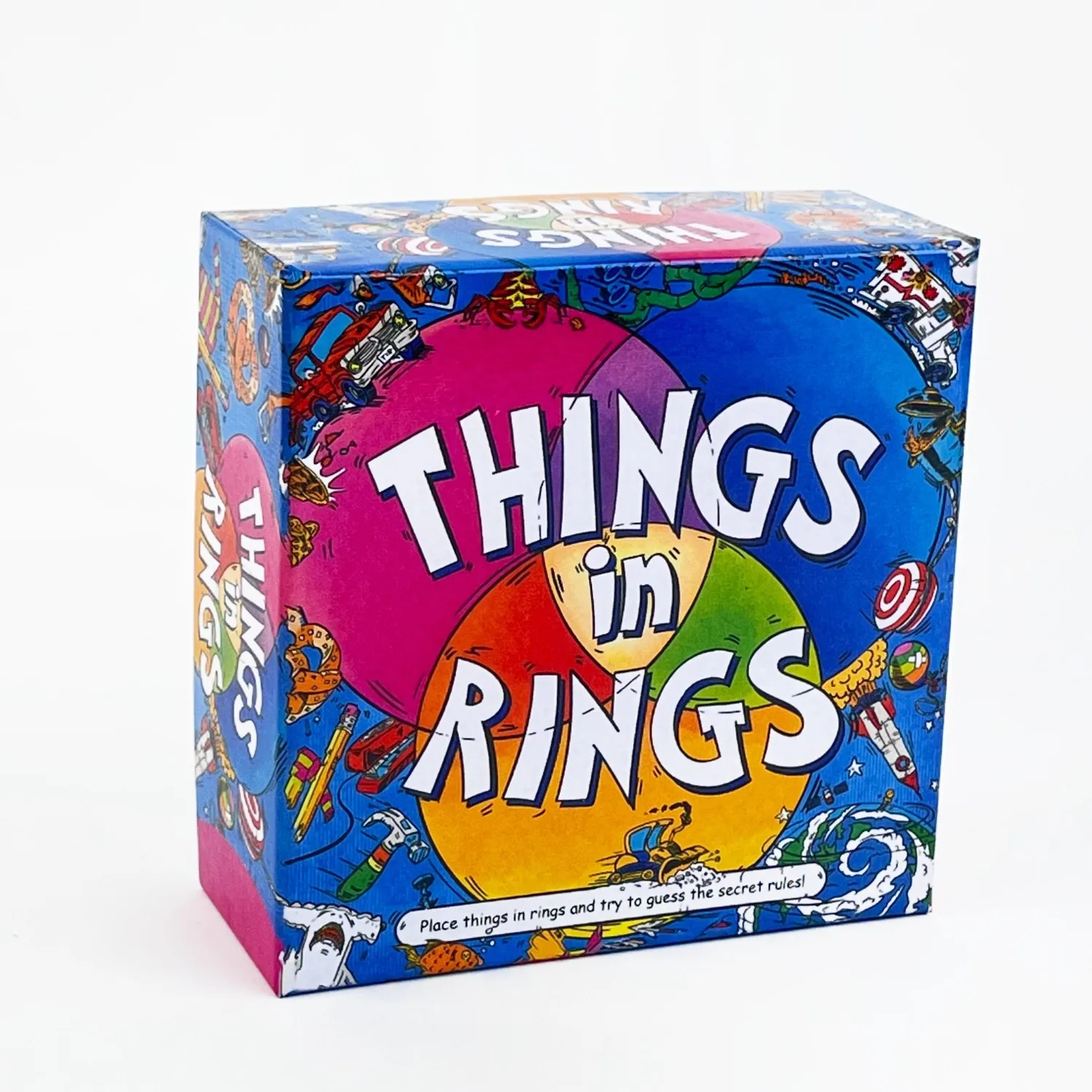 

Things In Rings Family Card Lighthearted Logic Card Game 2-6 Players, 20 Min Party Puzzle Board Game for Family