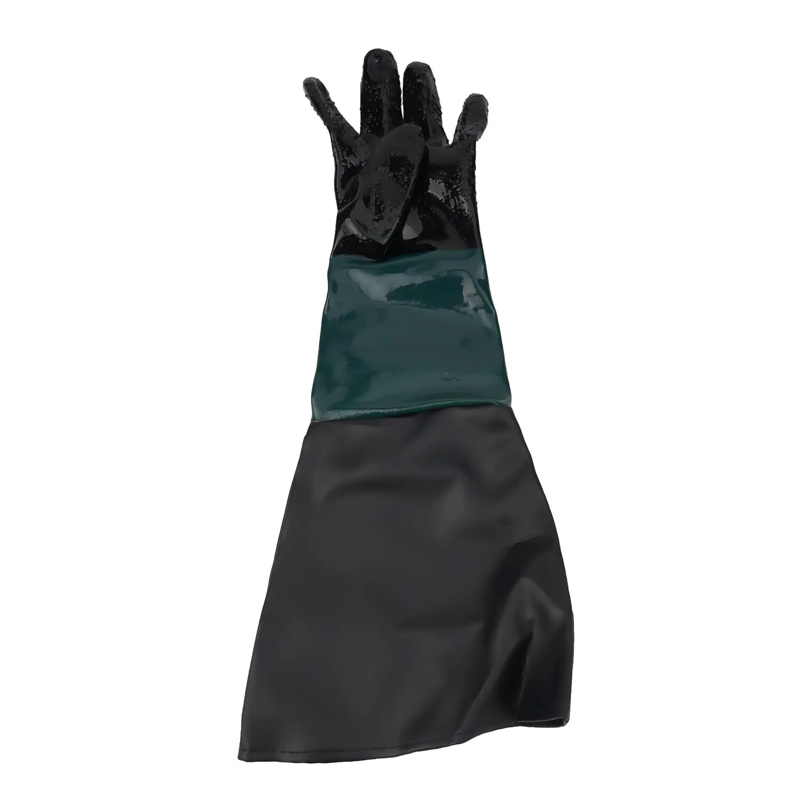 Extended Length Work Gloves for Sandblasting Jobs Compatible with Sandblast Cabinets and Abrasive Equipment Setups