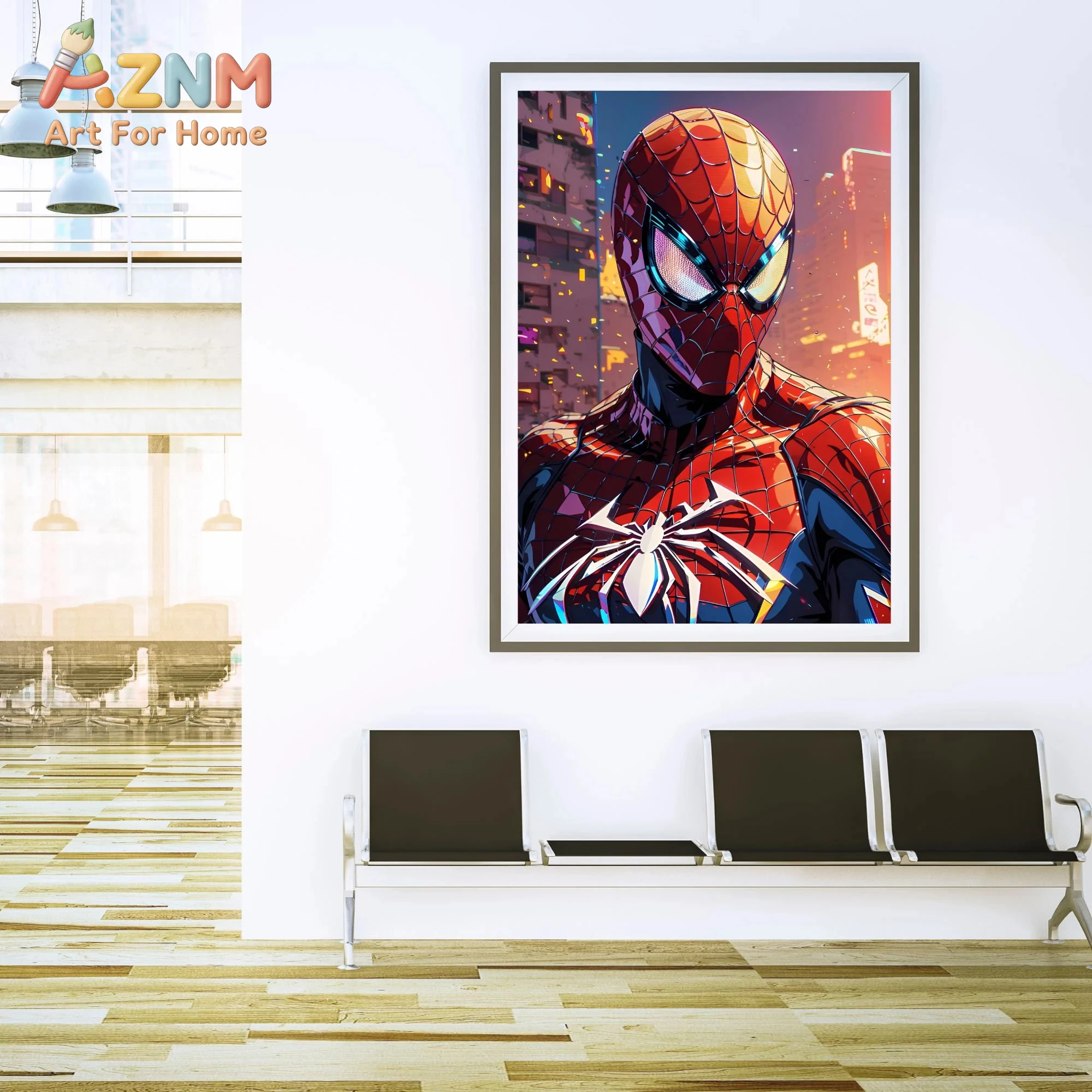 Spider-man Art Print, Superhero Wall Decor, Comic Book Poster - view 3