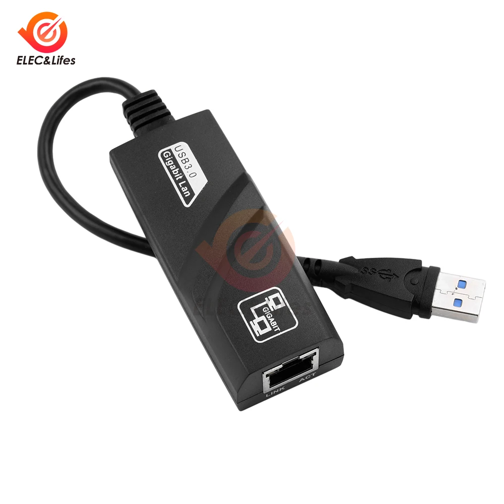 1000Mbps USB3.0 To Rj45 Network Adapter RTL8153 Lan Ethernet Adapter 10/100/1000Mbps Network Card For Macbook Laptop Win10/11