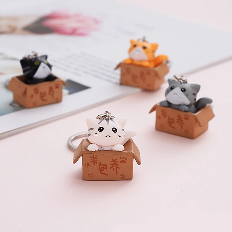 Kreativer, persönlicher, niedlicher Schlüsselanhänger in Form einer kleinen Katze für Damen und Herren, Taschenanhänger, Ornament, Taschen- und Autoschlüsselanhänger – Detail 6