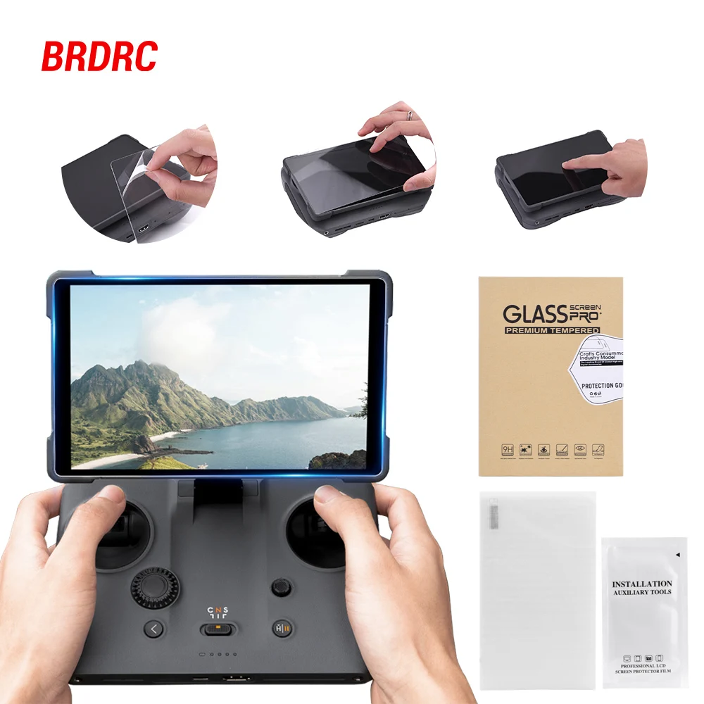 BRDRC Tempered Glass Film for DJI RC Pro 2,Screen Protector, For DJI Mavic 4 Pro Remote Controller Accessories