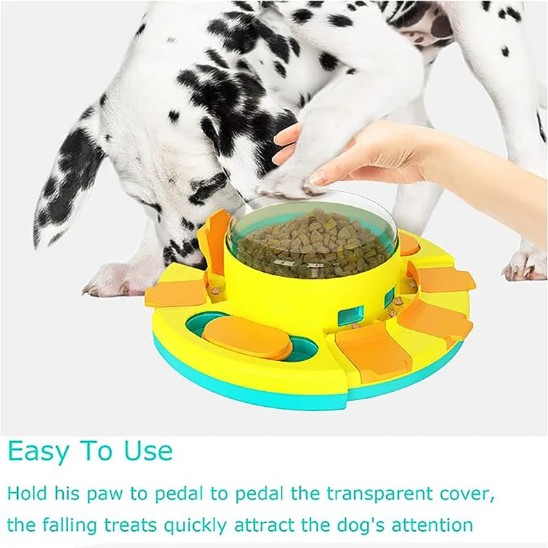 Puzle interactivo para perros, juguetes para entrenamiento de CI y bienestar Mental, dispensador de alimentos, alimentación lenta para ayudar a las mascotas