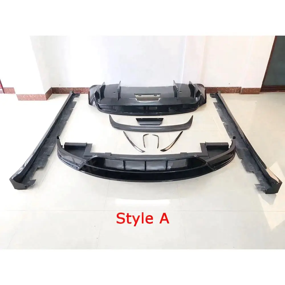 Carbon Fiber Car Front Rear Bumper Lip Splitters Diffuser Rear Spoiler Side Skirts Body Kits for Tesla Model X Car Styling