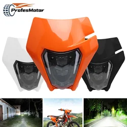 For KTM EXC Headlight Plate LED Motorcycle Parts SX FXC XCW XCF XCFW 250 300 450 Head Light Fairing Enduro Motocross Accessories