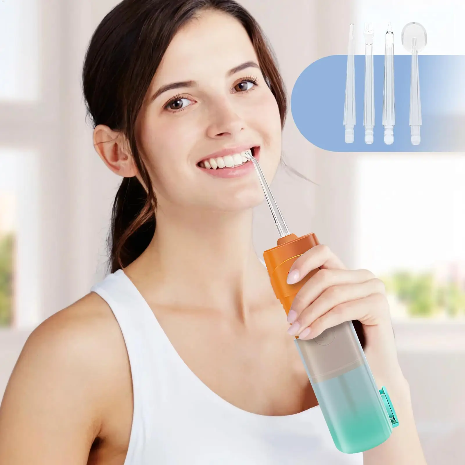 Teeth Flosser Water 240ml Electric Water Tooth Flosser Teeth Pick Waterproof 5 Modes Tooth Irrigator Flossing Machine For Daily