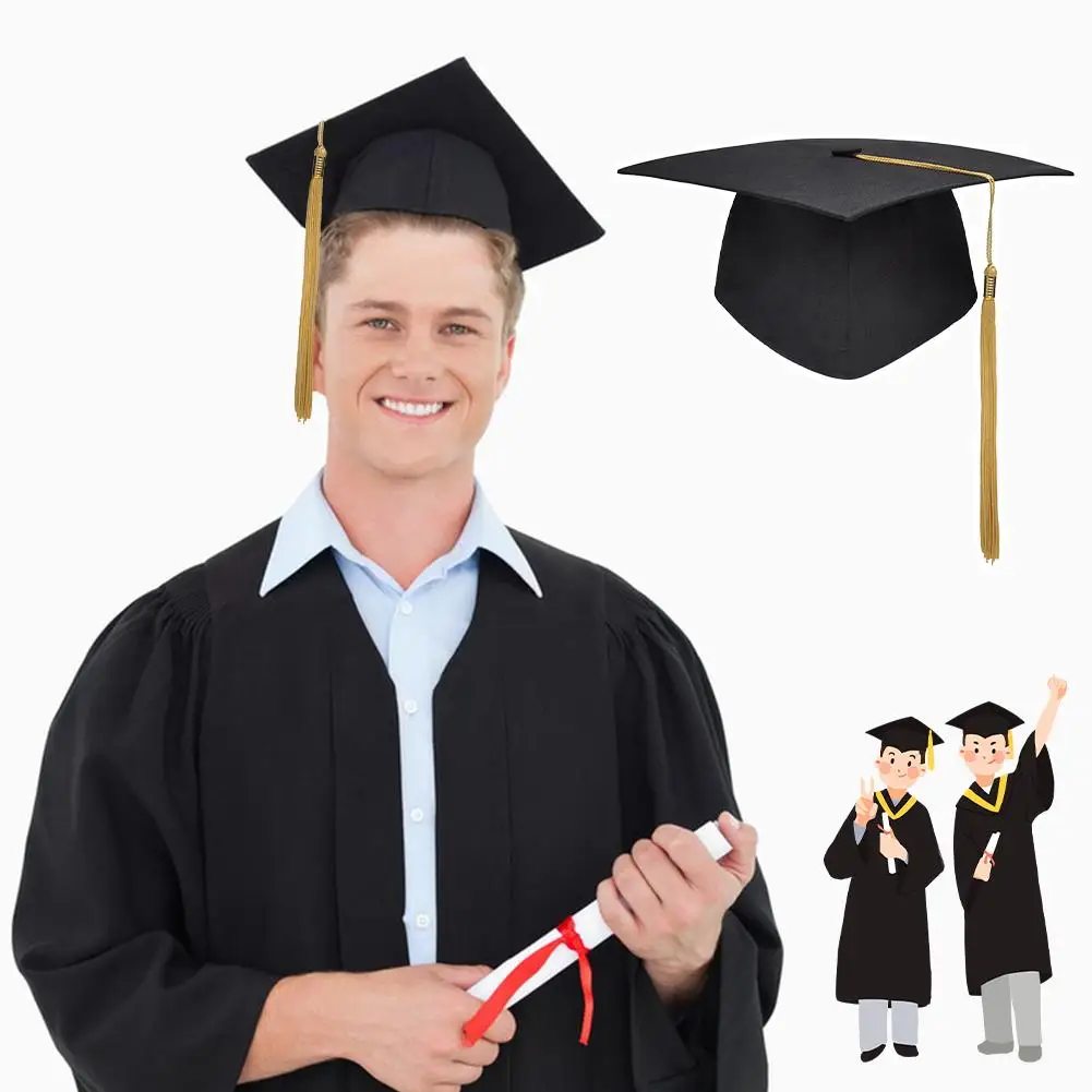 1pcsAcademic Hat Headwear Academy Souvenir Caps Cosplay Supplies Charm Ornament DIY Fringe Graduation Hat Headmaster 2026