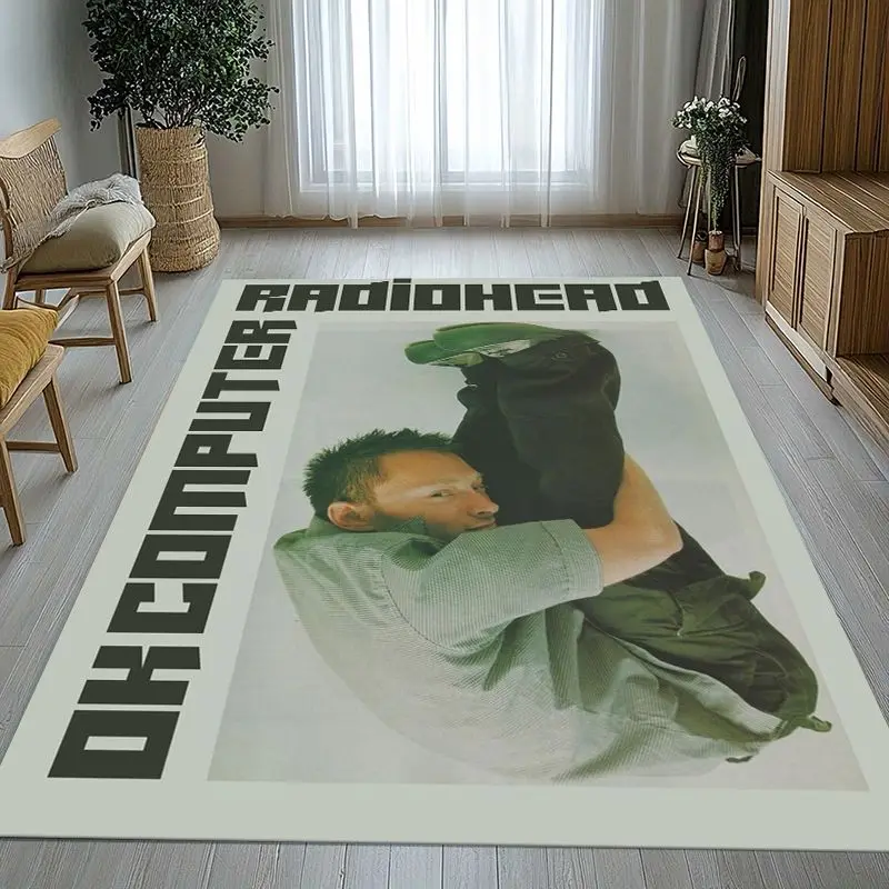 British Rock Band R-Radiohead Soft Non-Slip Large Area Rug for Living Room,Bedroom Playroom Carpet Mat for Sofa,Home Decor Gift