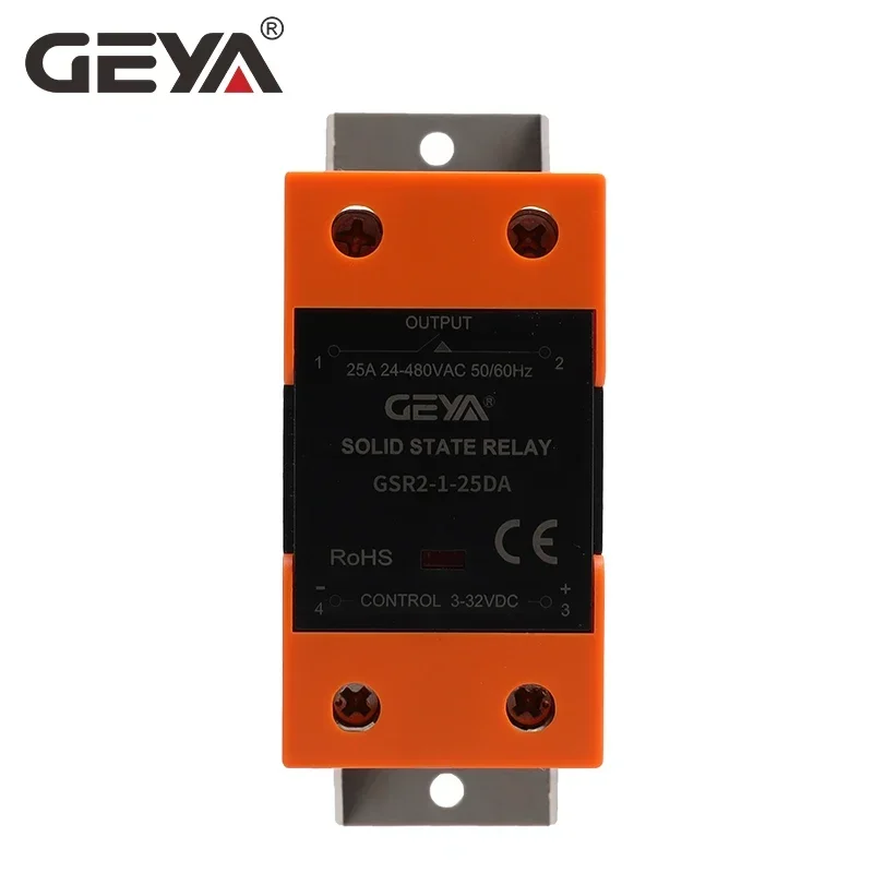 GEYA 10DA 25DA 40DA Din السكك الحديدية مرحل الحالة الصلبة مع المبرد تيار مستمر التحكم التيار المتناوب مرحلة واحدة SSR للأتمتة الصناعية